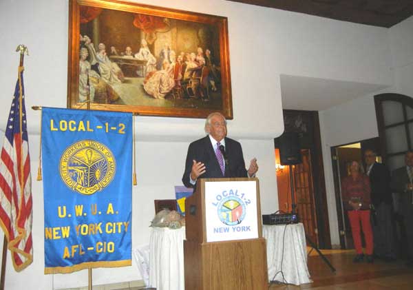 Dearie Speaking with Retiring Utility Workers' Union