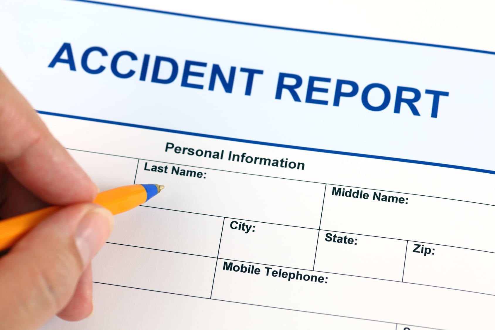 Accident report application form