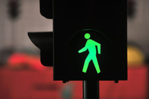 Green Traffic Walk Sign