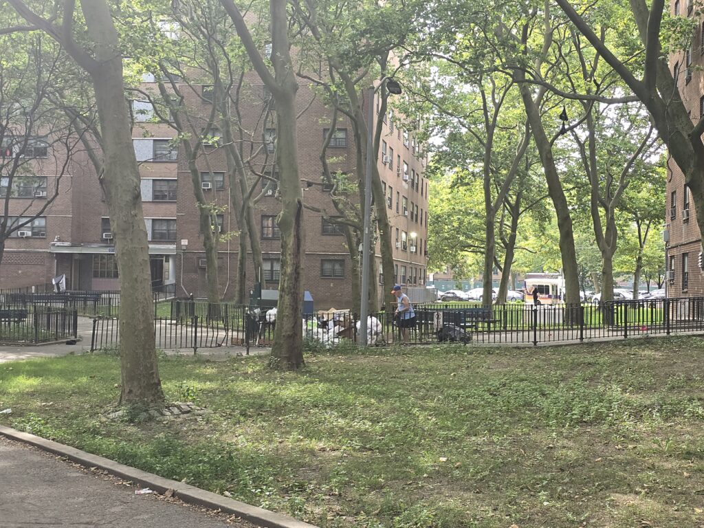 Pink Houses NYCHA buildings in East New York Brooklyn near Linden Boulevard
